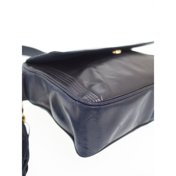 Chanel Coco Mark Shoulder Bag Black x Navy - Picture 6 of 8